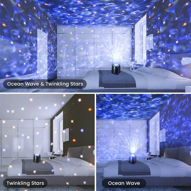 Projection d'étoiles LED dans la chambre